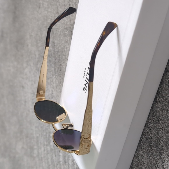 TRIOMPHE METAL 01 SUNGLASSES IN METALGOLD / GREEN - Picture 7 of 12